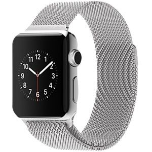 For Apple Watch Silver Milanese Band